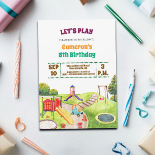 Convite de Aniversário de 5 anos Festa Colorida no