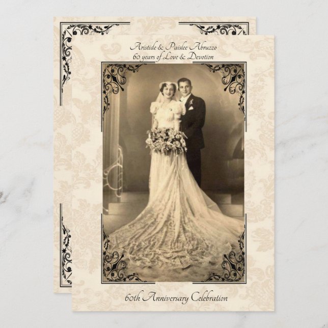 Convite de Aniversário de 60 anos (Frente/Verso)
