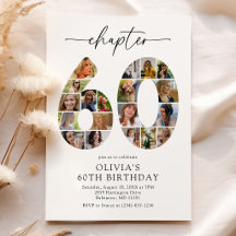 Convite de Aniversário de 60 Anos Capítulo Foto El