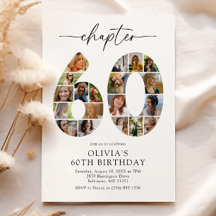 Convite de Aniversário de 60 Anos Capítulo Foto El