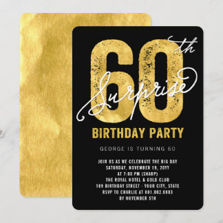 Convite de Aniversário de 60 anos com Surpresa de