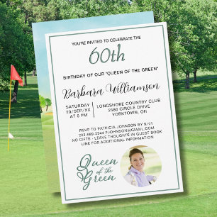 Convite de Aniversário de 60 anos com Tema de Golf