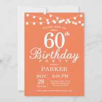 Convite de Aniversário de 60 anos Coral