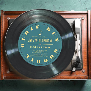 Convite de Aniversário de 60 anos em Disco de Vini