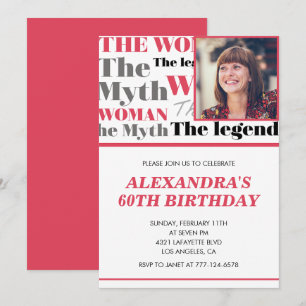 Convite de aniversário de 60 anos engraçado Foto M