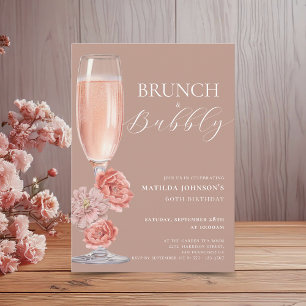 Convite de Aniversário de 60 Anos para Brunch & Bu