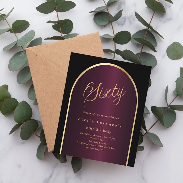 Convite de aniversário de 60 anos para o Arch de O (Criador carregado)