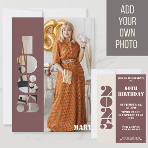 Convite de aniversário de 61 anos foto sua nascido