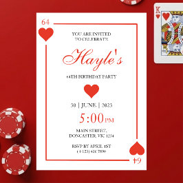 Convite de Aniversário de 64 anos do Cassino Queen