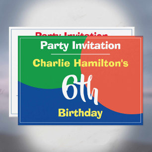 Convite de Aniversário de 6 anos