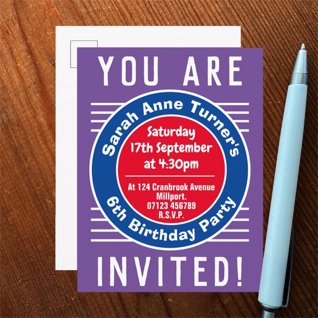 Convite de aniversário de 6 para criança (Criador carregado)