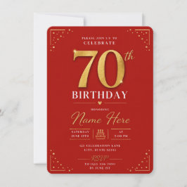 Convite de Aniversário de 70 anos