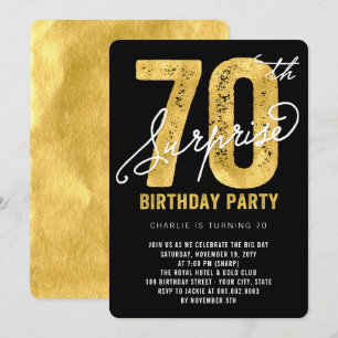 Convite de Aniversário de 70 anos com Surpresa de 