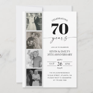 Convite de Aniversário de 70 anos em Faixa de Film