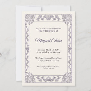 Convite de Aniversário de 70 anos Palladian Quadra