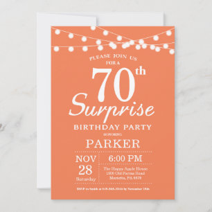 Convite de Aniversário de 70 anos Surpresa Coral