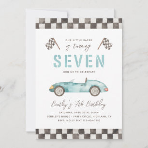 Convite de Aniversário de 7   Convite para corrida