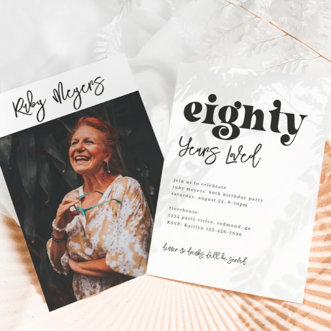 Convite de Aniversário de 80 | 80 de Fotografia An (Criador carregado)