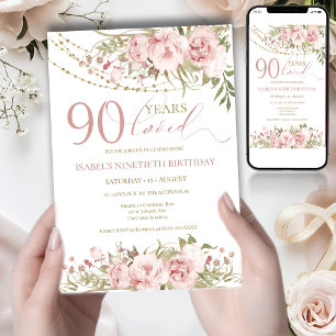Convite de Aniversário de 90 Anos Amado Rosa para 
