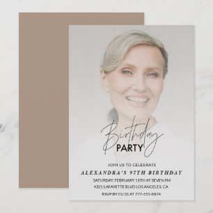 Convite de aniversário de 97 anos Festa de Anivers