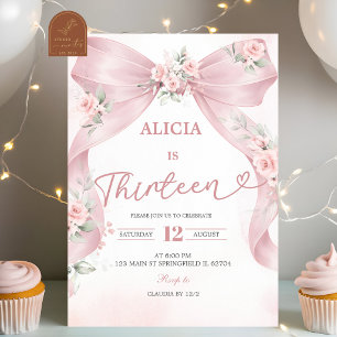 Convite de Aniversário de Adolescente Coquete com 