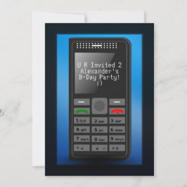 Convite de aniversário de Adolescente de Telefone 