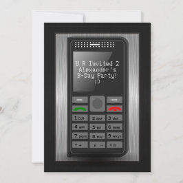 Convite de aniversário de Adolescentes de Celular 