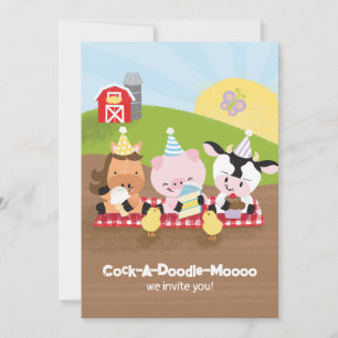 Convite de aniversário de Amigos da fazenda, Versã