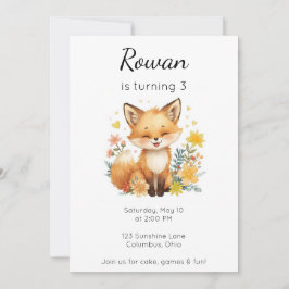 Convite de Aniversário de Animal da Floresta Rapos