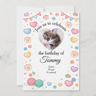 Convite de Aniversário de Animal de Estimação Pers