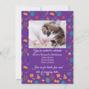 Convite de Aniversário de Animal de Estimação Pers