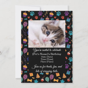 Convite de Aniversário de Animal de Estimação Pers