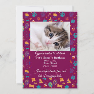 Convite de Aniversário de Animal de Estimação Pers