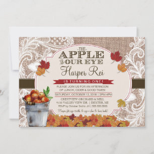 Convite de aniversário de Apple da queda de