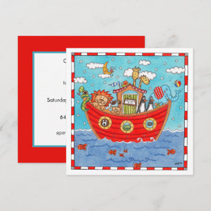 Convite de Aniversário de Arca de Noah Personaliza
