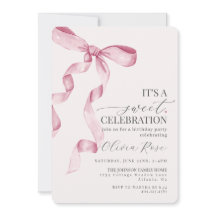 Convite de aniversário de Arco rosa