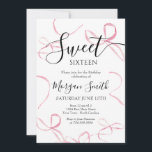 Convite de aniversário de arco rosa, 16 doces<br><div class="desc">Convite de aniversário de Arco cor-de-rosa,  Convite para Arco cor-de-rosa moderno,  decoração de Festas de aniversário cor-de-rosa,  festa de aniversário feminina, </div>