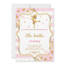 Convite de Aniversário de Bailarina