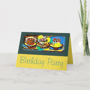 Convite de aniversário de Bake Art Jazz