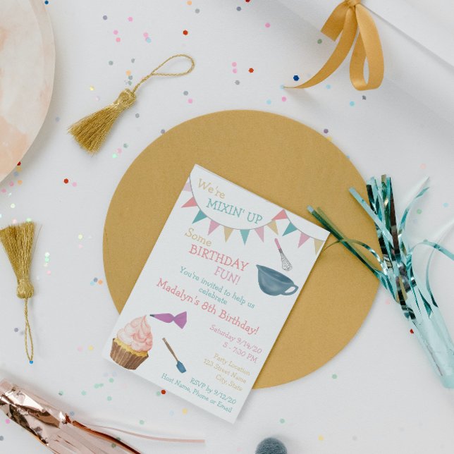 Convite de aniversário de Baking (Criador carregado)