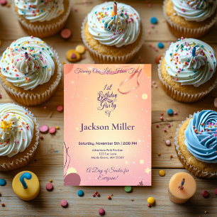 Convite de Aniversário de Balão Personalizável com