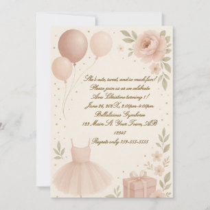 Convite de aniversário de Ballerina