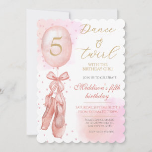 Convite de aniversário de Ballerina