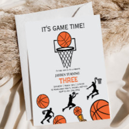 Convite de Aniversário de Basquete