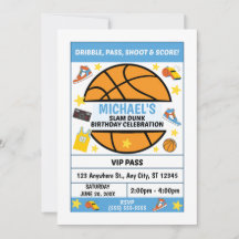 Convite de Aniversário de Basquete