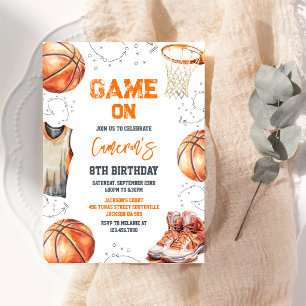 Convite de Aniversário de Basquete Esportivo Game