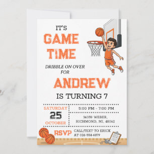 Convite de Aniversário de Basquete Pessoal