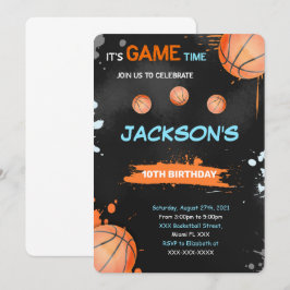 Convite de Aniversário de Basquetebol