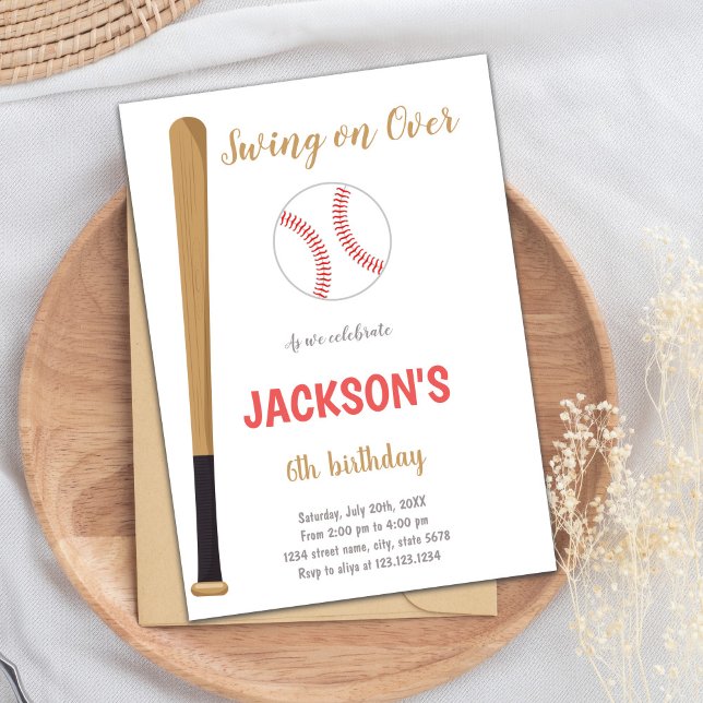 Convite de aniversário de beisebol (Baseballs Invitations)