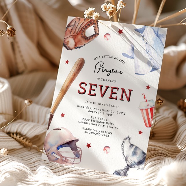 Convite de Aniversário de Beisebol Infantil (Criador carregado)